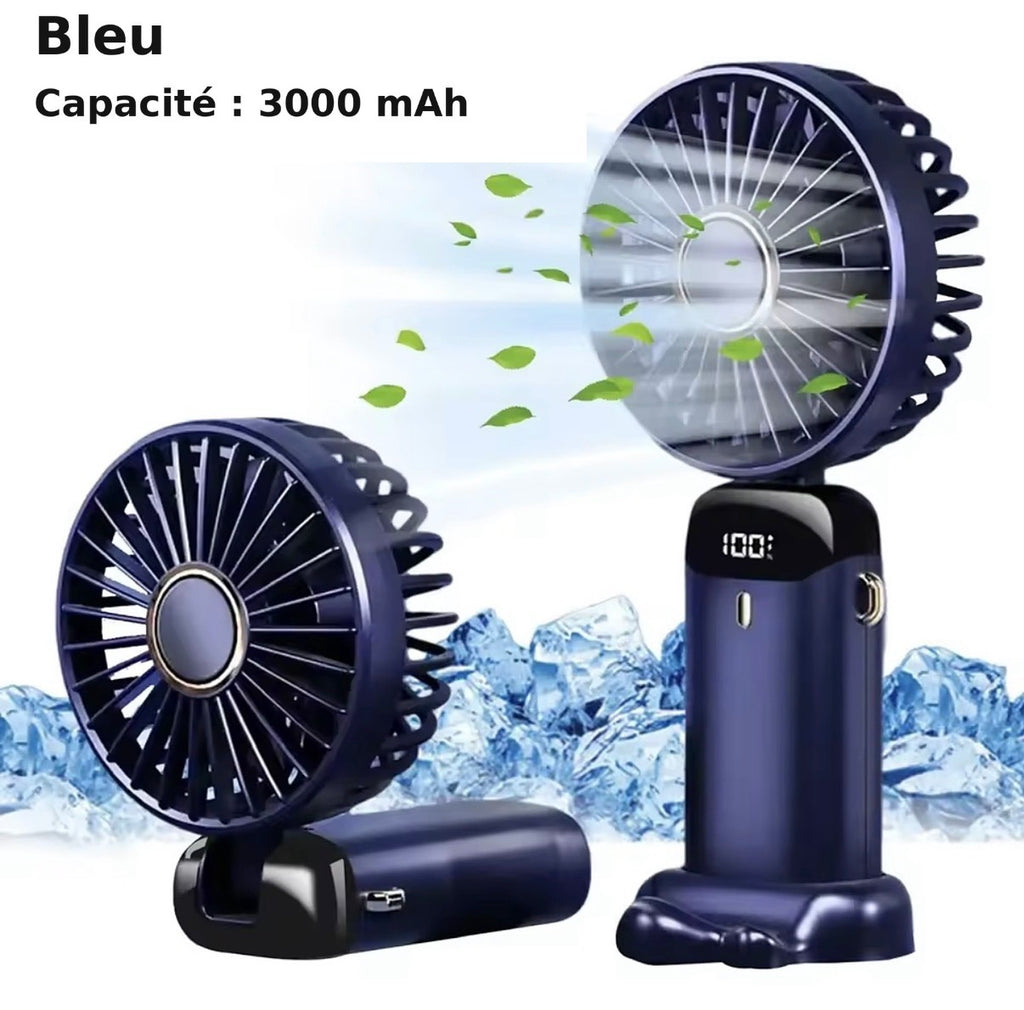 Ventilateur Portable Rechargeable 5000 mAh – Édition classique