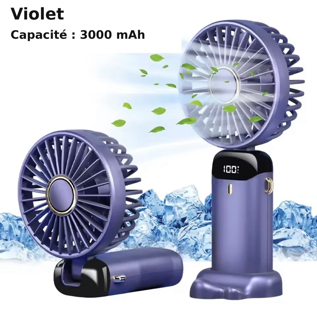 Ventilateur Portable Rechargeable 5000 mAh – Édition classique