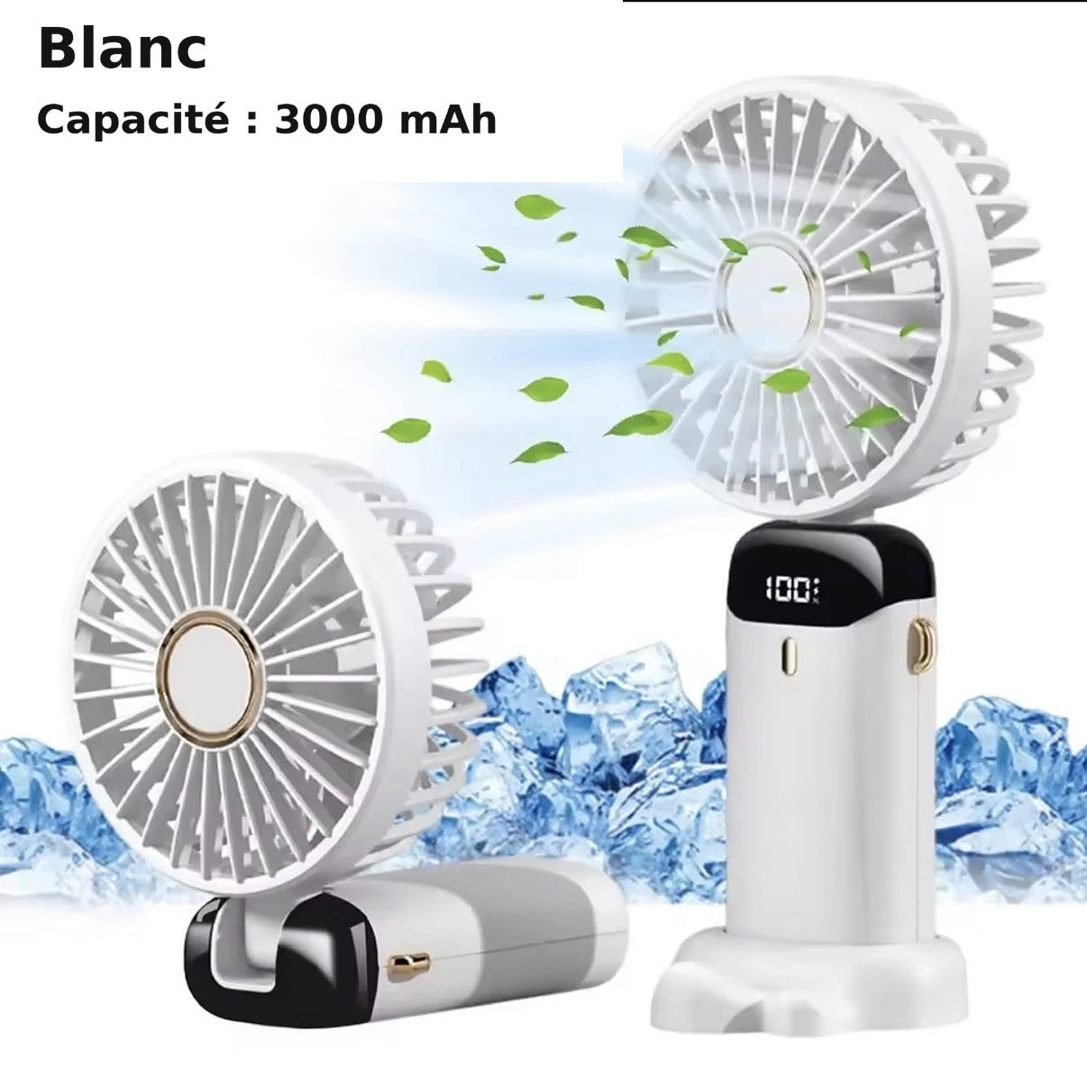 Ventilateur Portable Rechargeable 5000 mAh – Édition classique